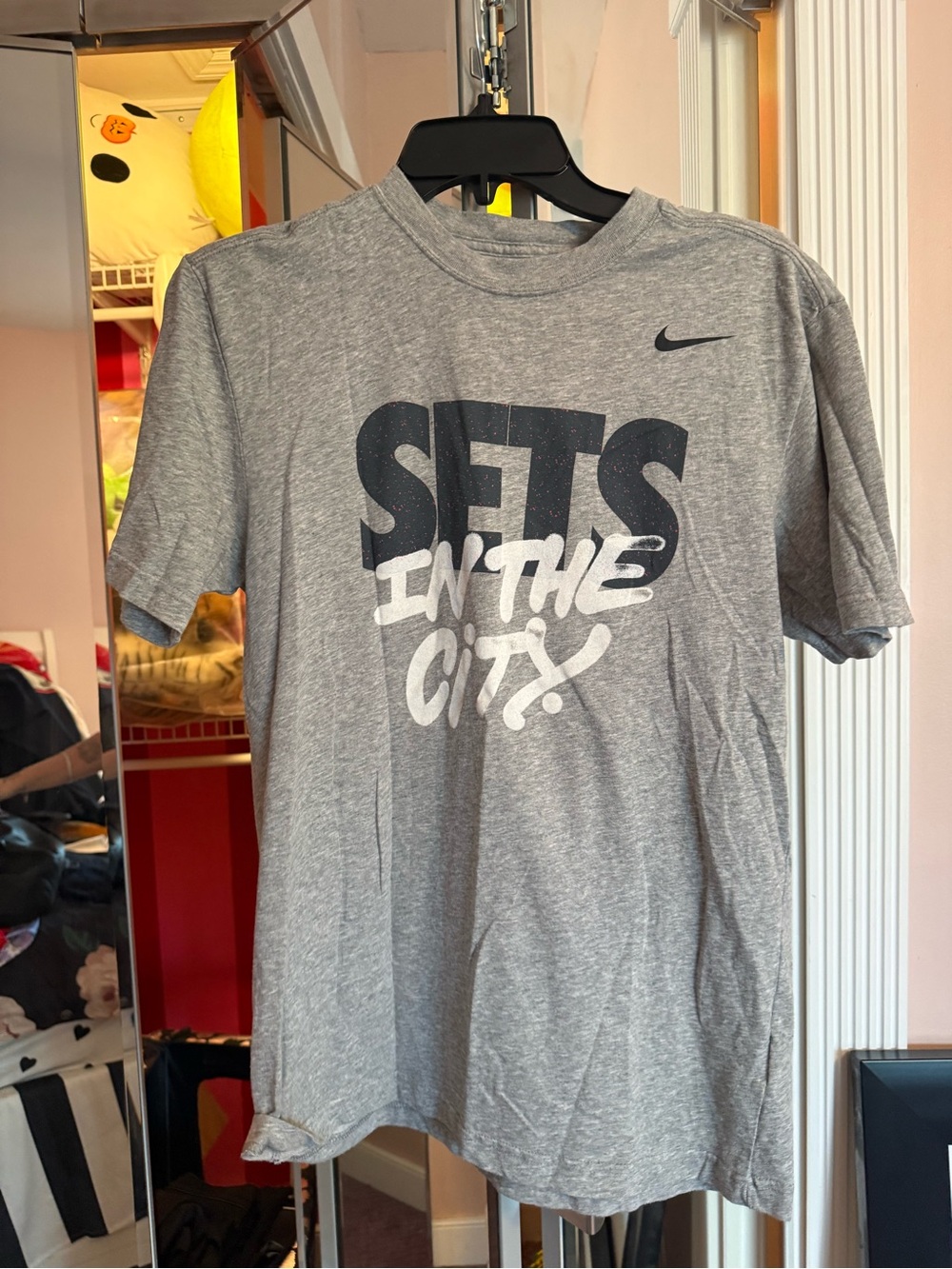 Nike Grey Dri-FIT Crewneck Graphic Tee tennis punny